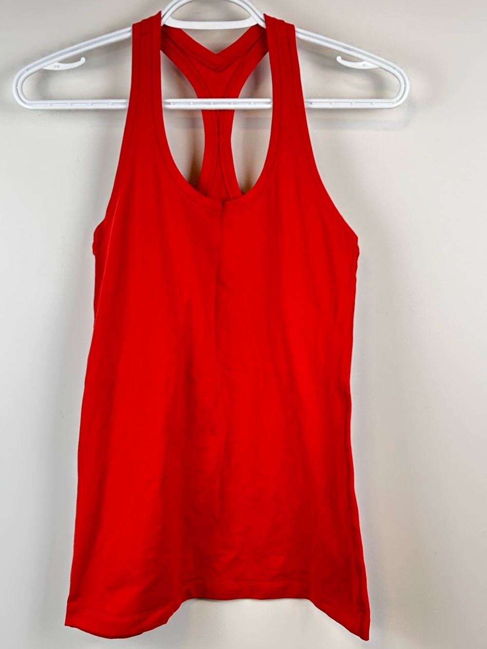 Lululemon Racerback Tank Top Orange Red Stretch Athletic Yoga Tank 4 Read